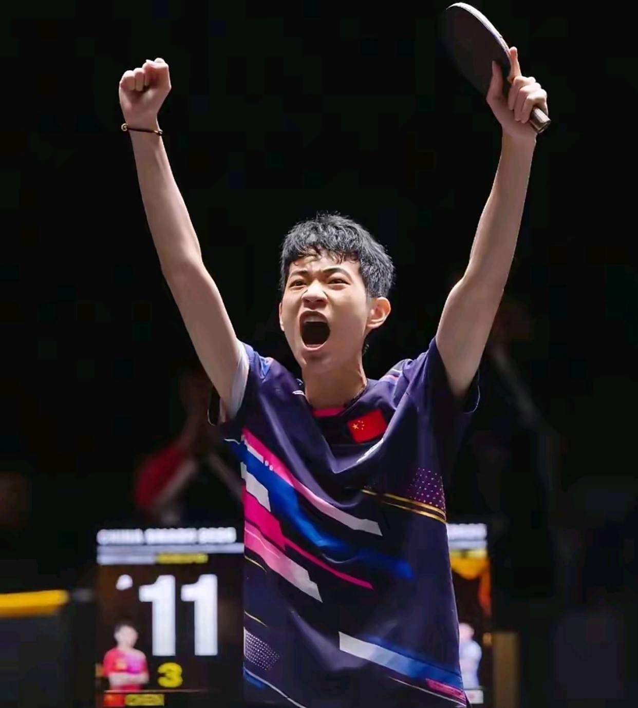 包含日本乒乓球队横扫法国乒乓球队，王皓打破历史纪录的词条